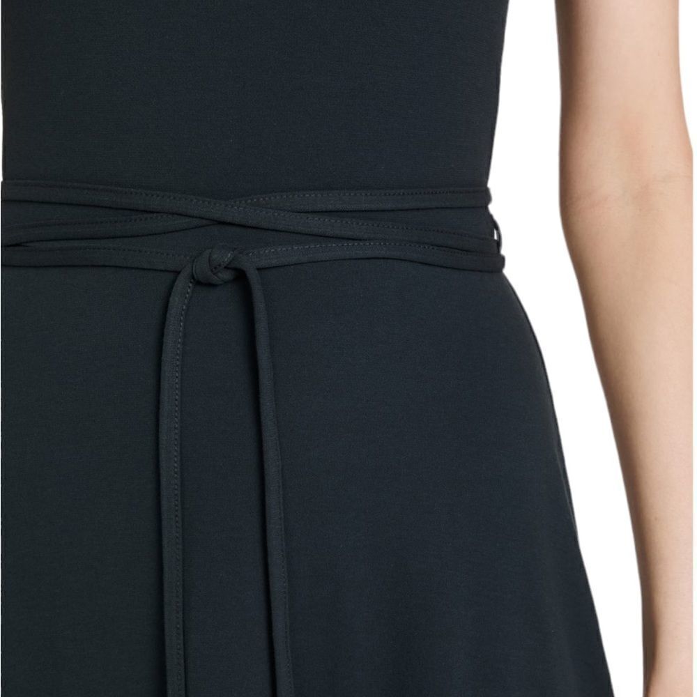 NWT Vince Square Neck Cotton Knit Dress Medium in Black - Picture 6 of 10
